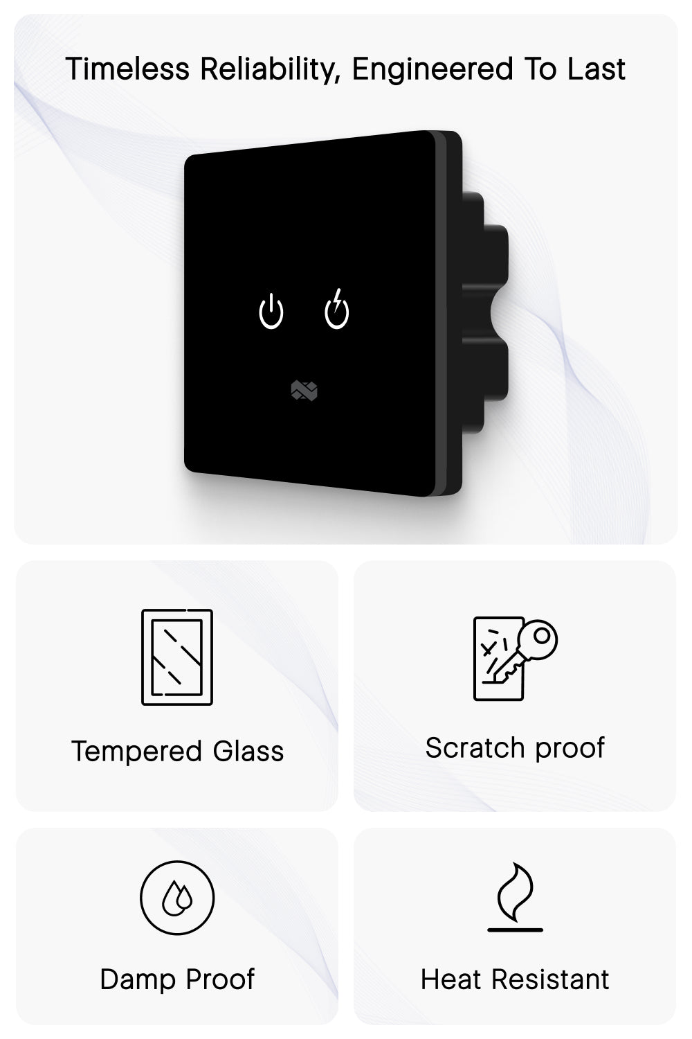 2 Gang IR Remote & Wi-Fi Touch Switch