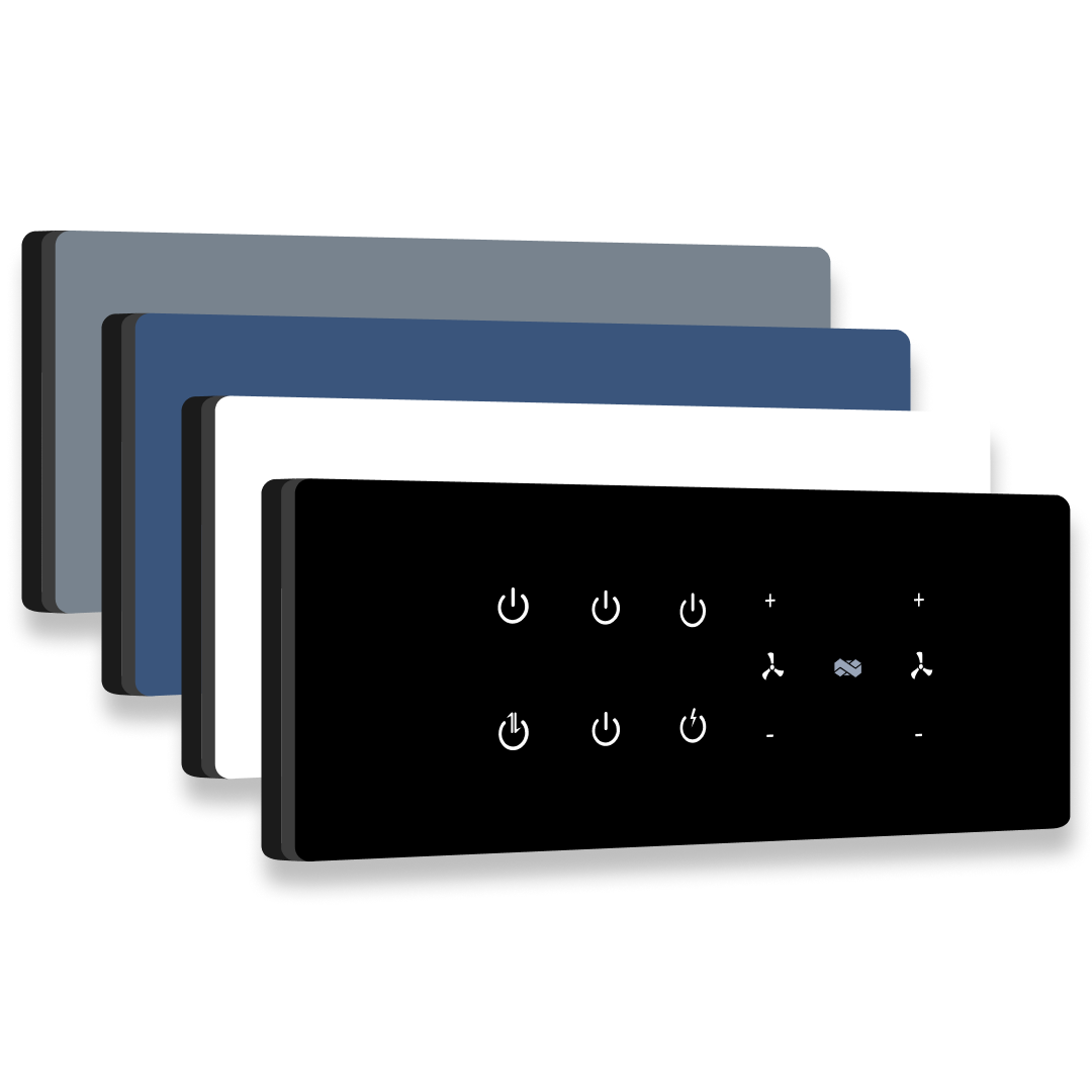 8 Gang (6 Switch + 2 Fan) Wi-Fi modular touch switches
