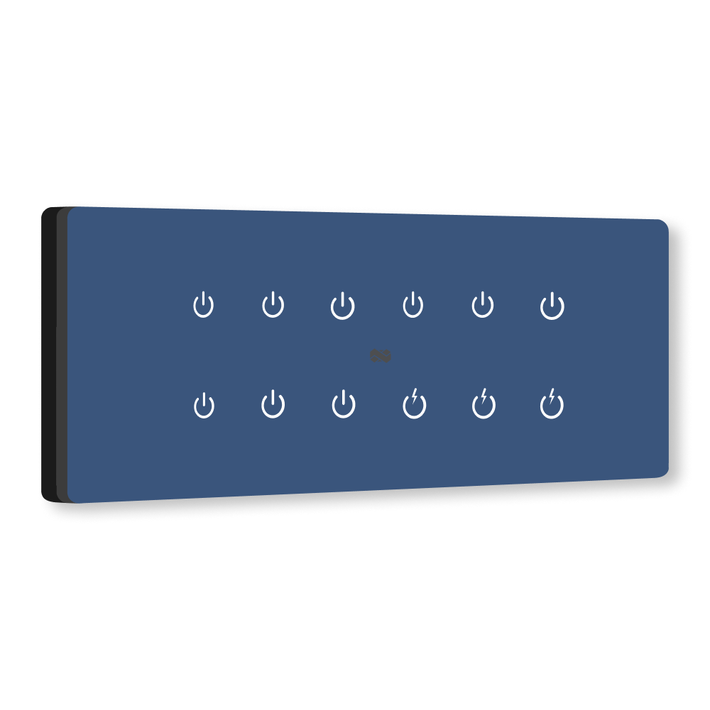 8 Gang (12 Switch) IR Remote & Wi-Fi Touch Switch