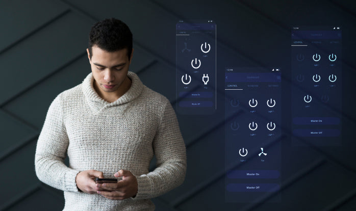 features in mobile app for iotics smart switches