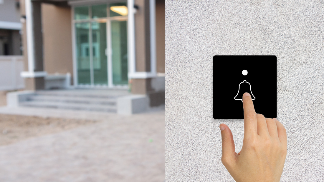 Touch Bell Sign Glass Finish Touch Door Bell for Modern Entrances