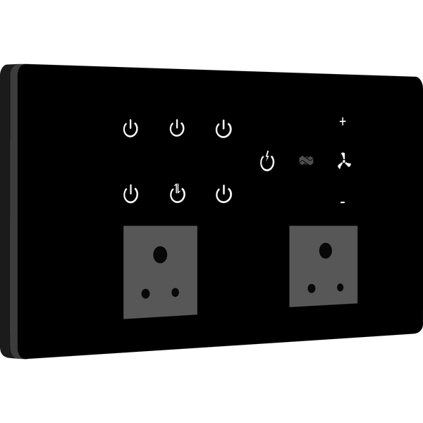12 Gang (7 Switch + 1 Fan + 2 Plug ) IR Remote Control Switch