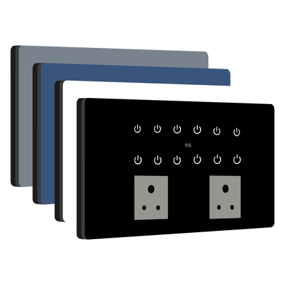12 Gang (12 Switch + 2 Plug ) IR Remote & Wi-Fi Touch Switch