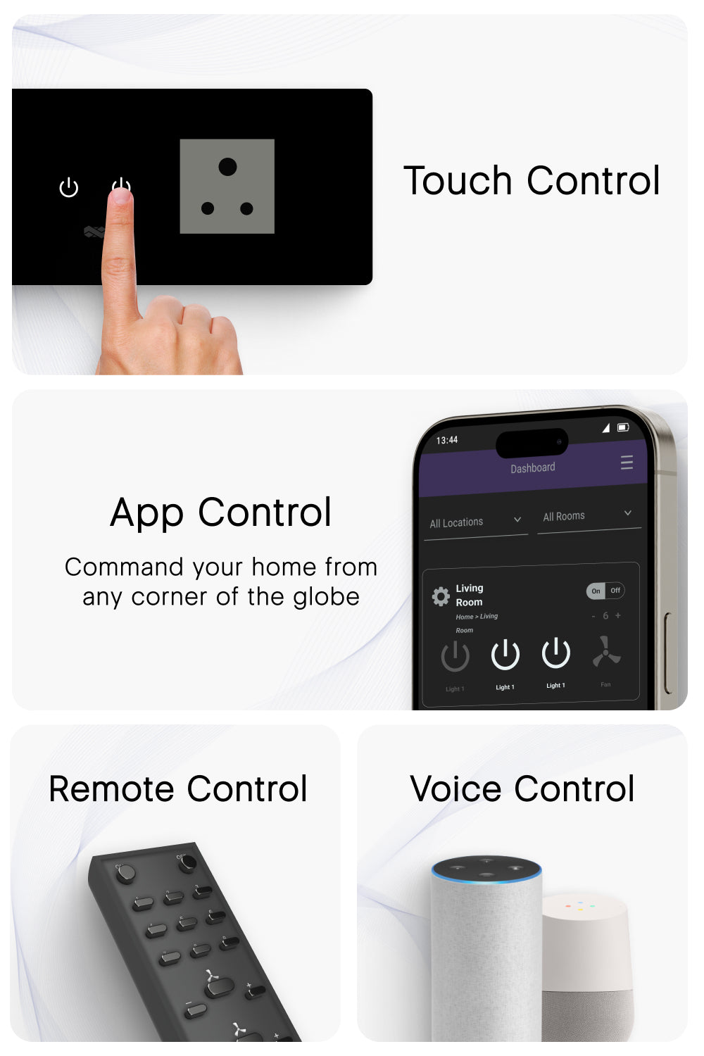 Types of control in Smart Wi-Fi Touch Switch 