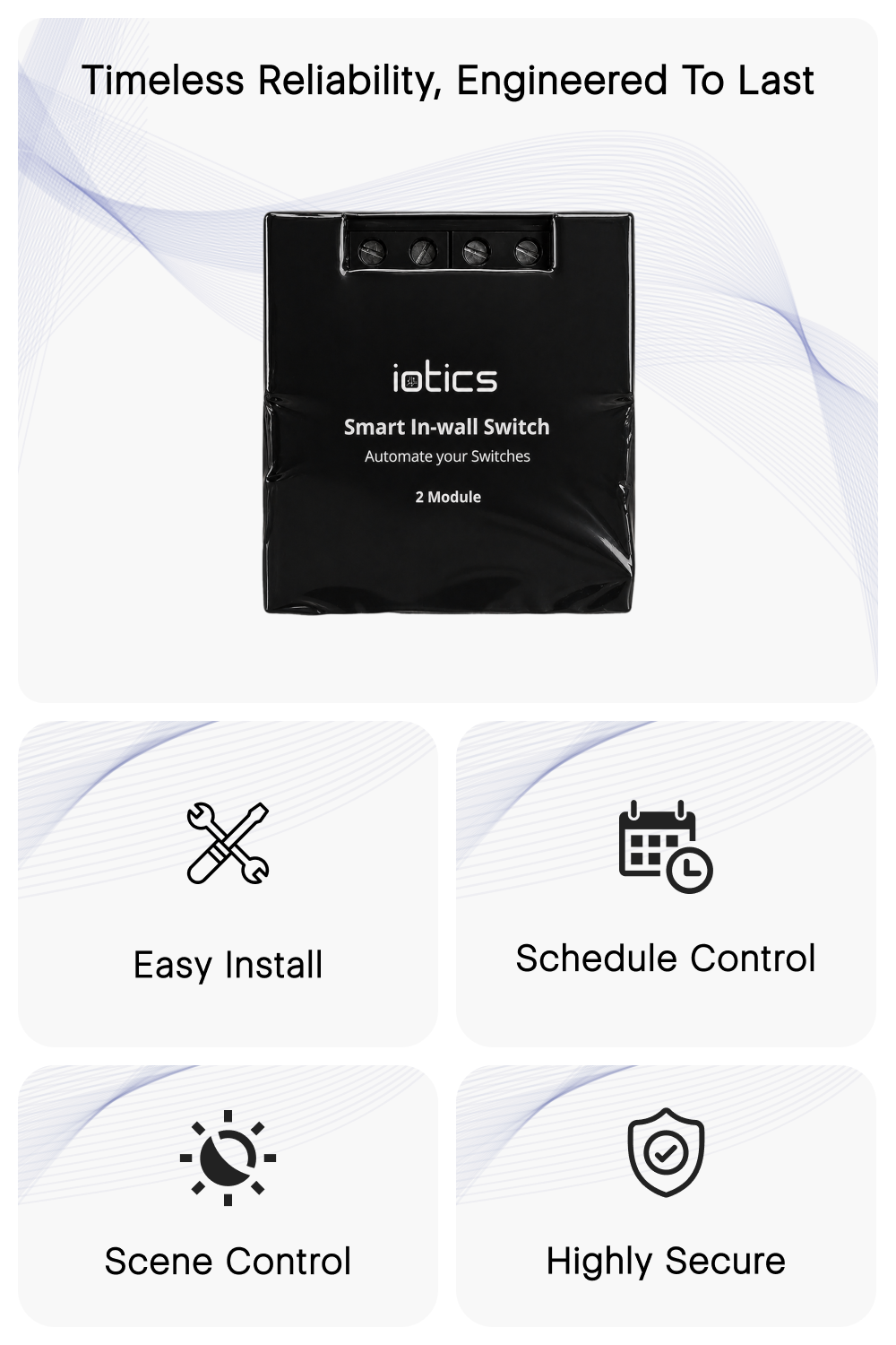 2 Channel Smart Switch Module for Home (Inwall 2S)