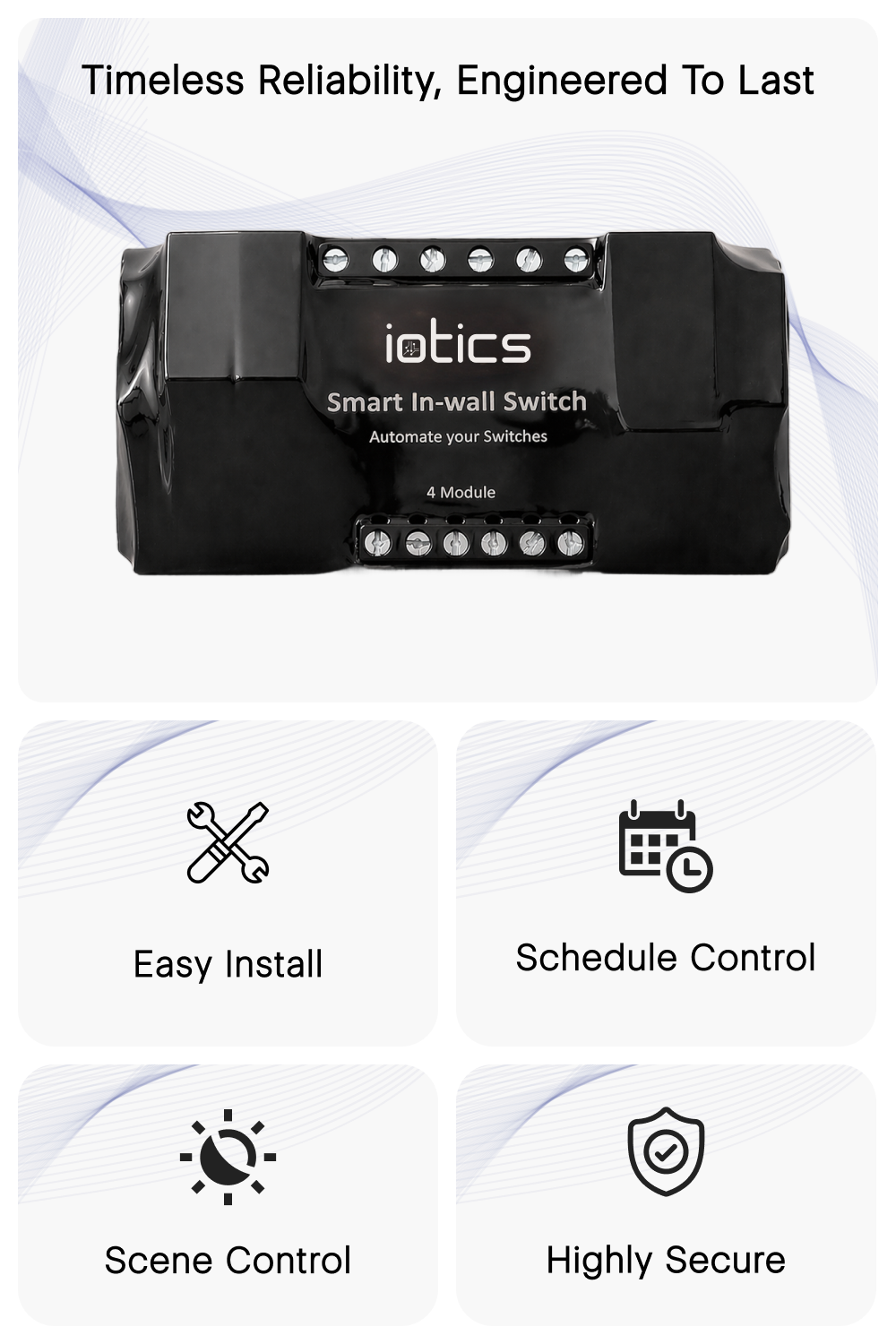 4 Channel Smart Switch Module for Home (Inwall 4S)
