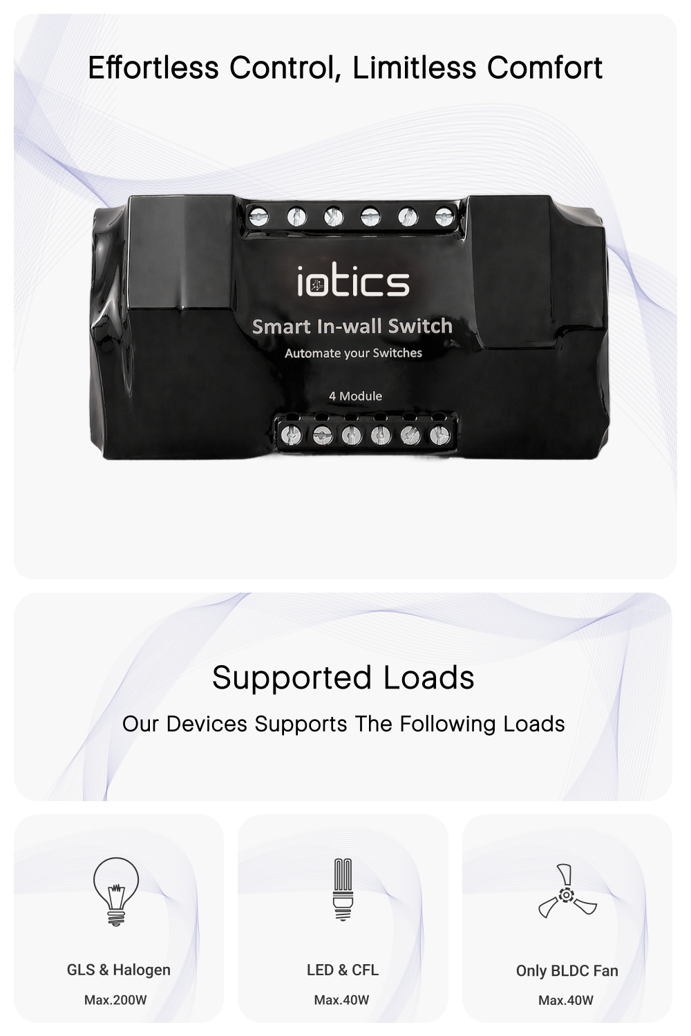 4 Channel Smart Switch Module for Home (Inwall 4S)
