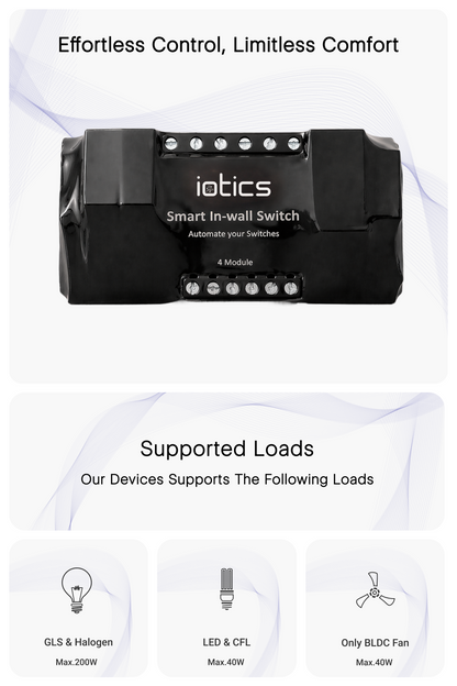 4 Channel Smart Switch Module for Home (Inwall 4S)