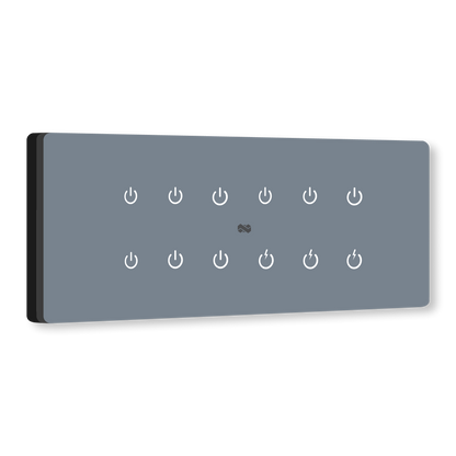 8 Gang (12 Switch) IR Remote & Wi-Fi Touch Switch