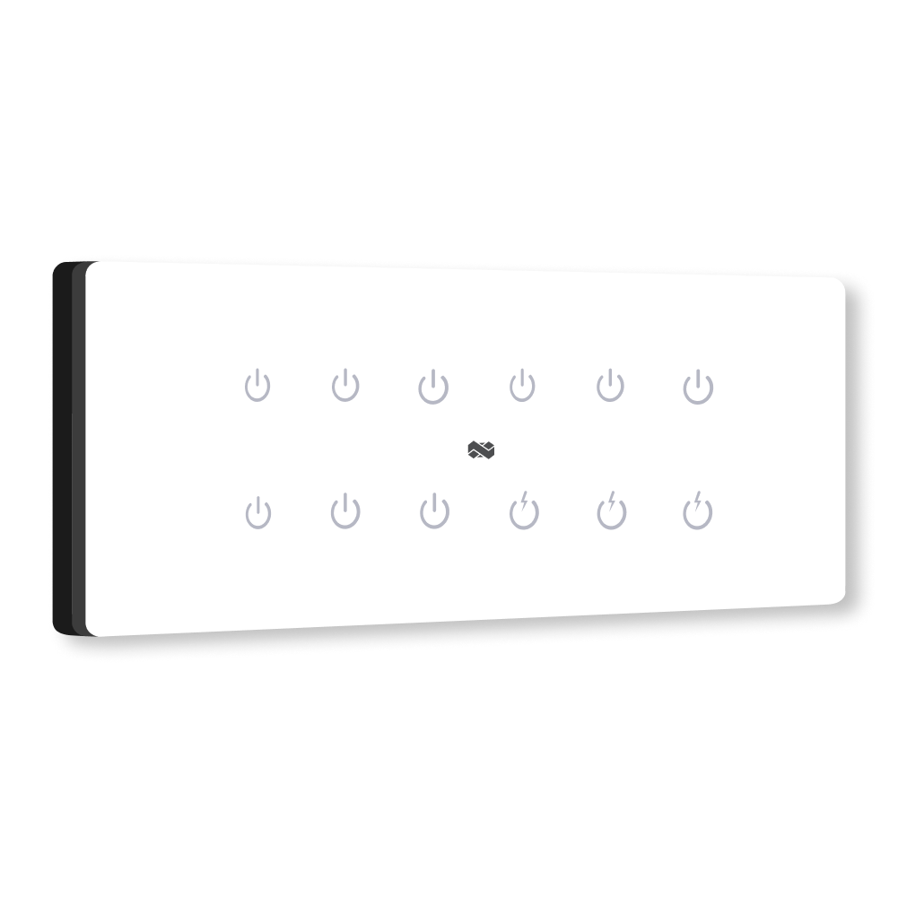 8 Gang (12 Switch) IR Remote & Wi-Fi Touch Switch