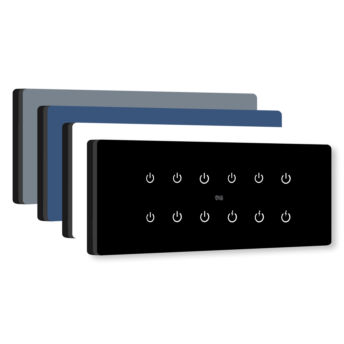8 Gang (12 Switch) IR Remote & Wi-Fi Touch Switch