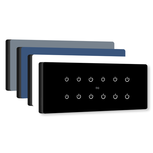 8 Gang (12 Switch) IR Remote & Wi-Fi Touch Switch