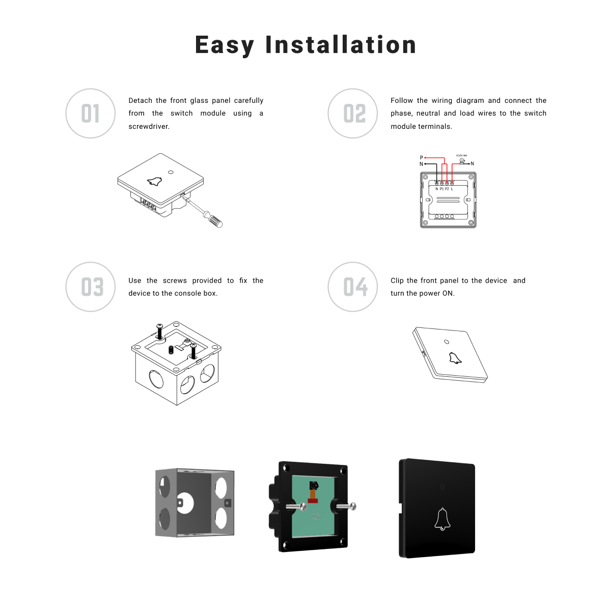 door bell switches installation instructions