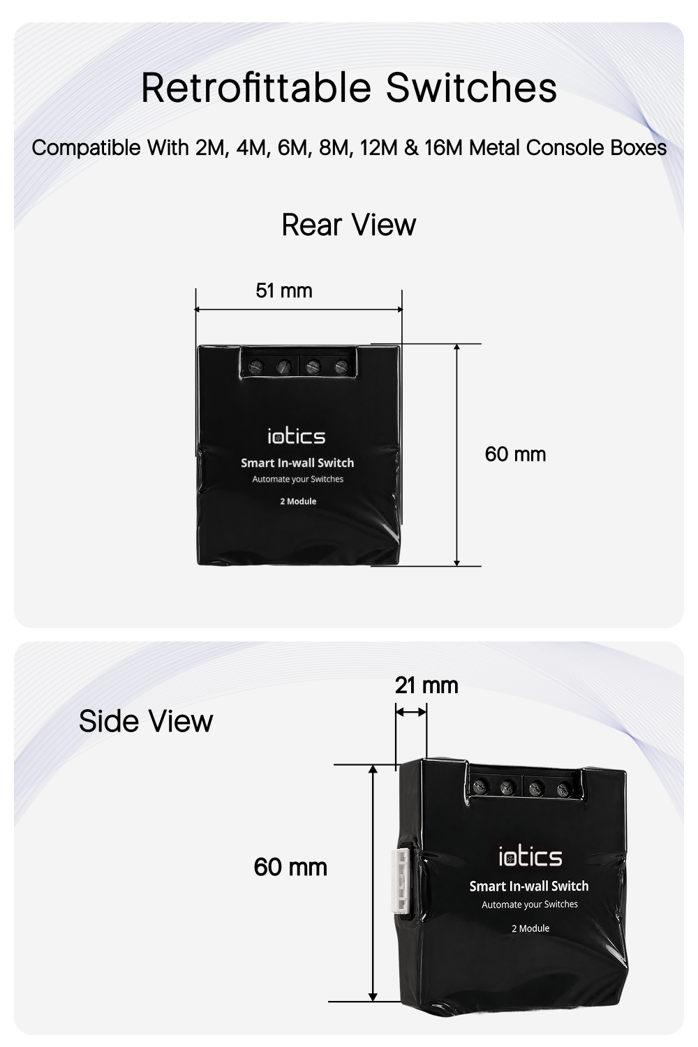 2 Channel Smart Switch Module for Home (Inwall 2S)