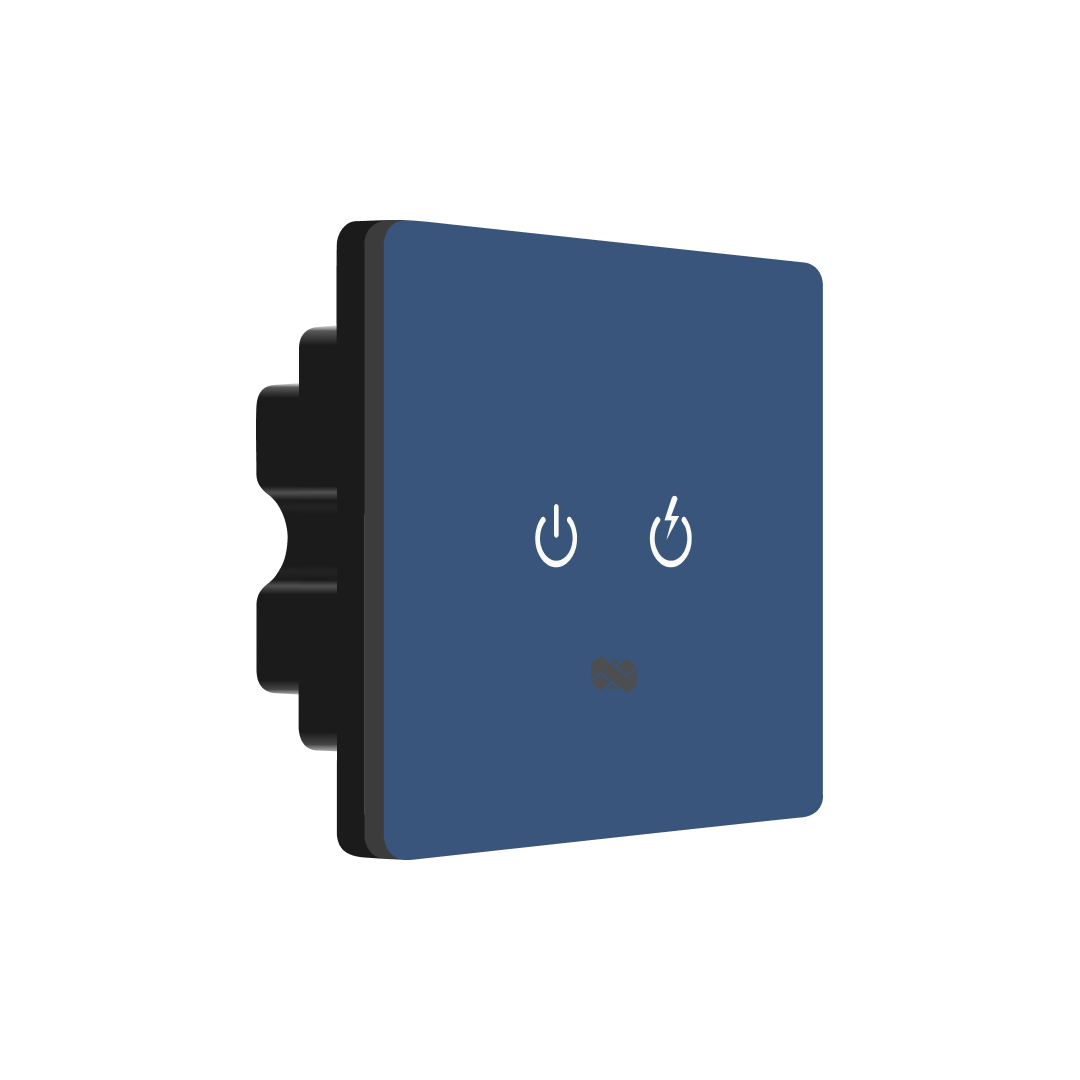 2 Gang IR Remote & Smart Touch Switch - Blue