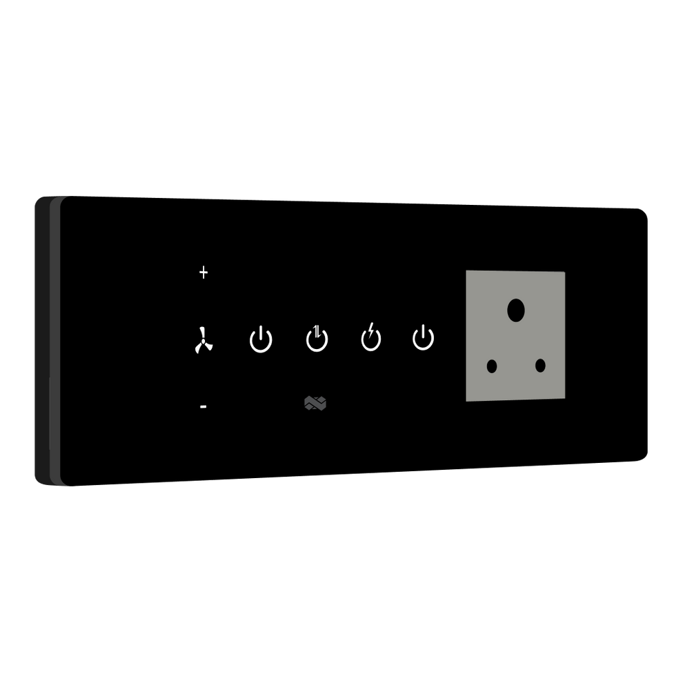 8 Gang (3 Switch + 1 Fan,Plug) IR Remote & Wifi Touch Switch
