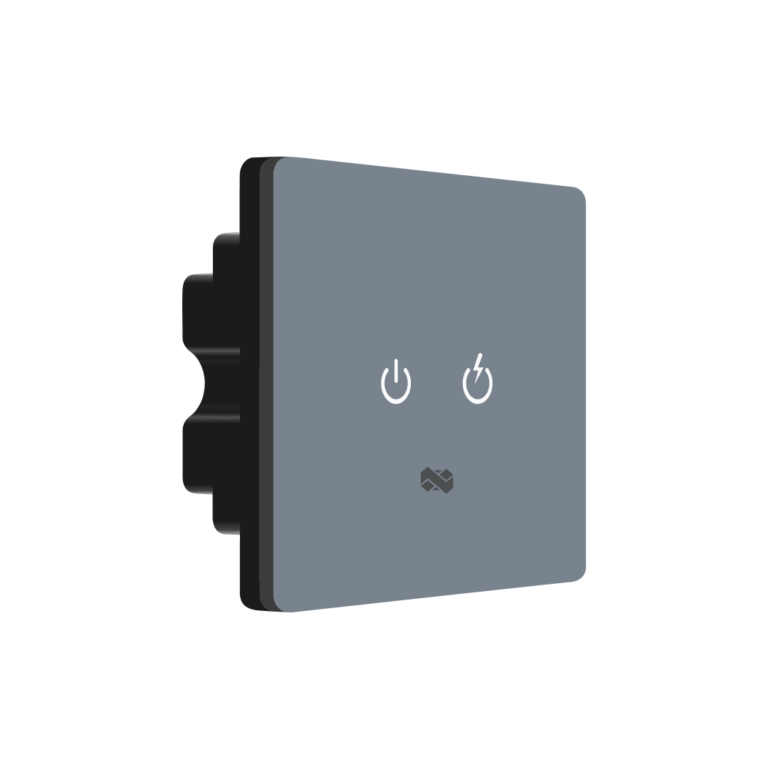 2 Gang IR Remote & Smart Touch Switch - Gray