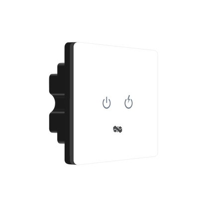 2 Gang IR Remote & Smart Touch Switches - white