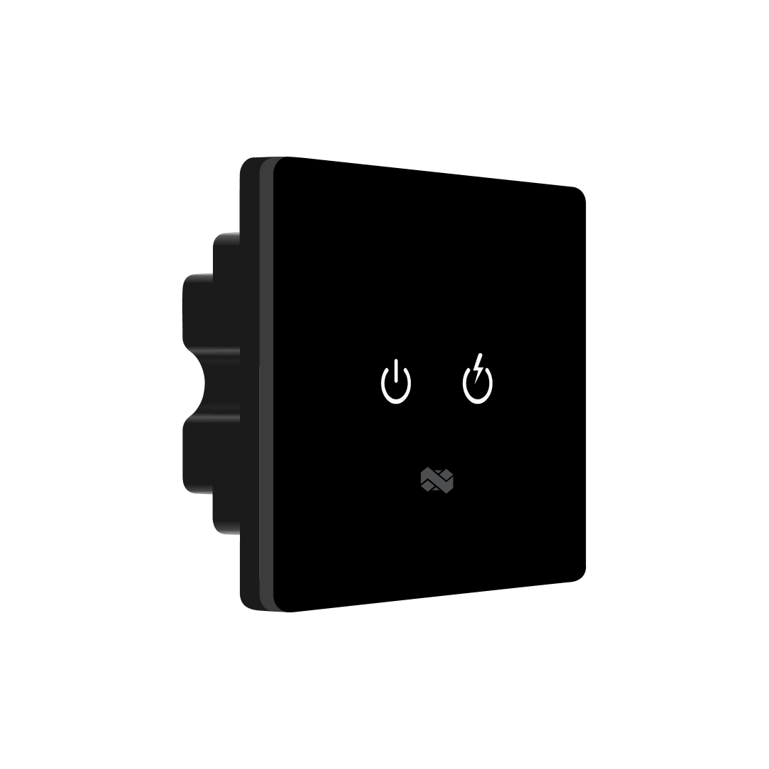 2 Gang IR Remote & Smart Touch Switches - Black